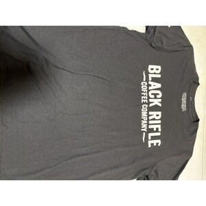 Black Rifle Coffee Shirt Men L Black Graphic Logo Patriotic Casual Everyday Tee
